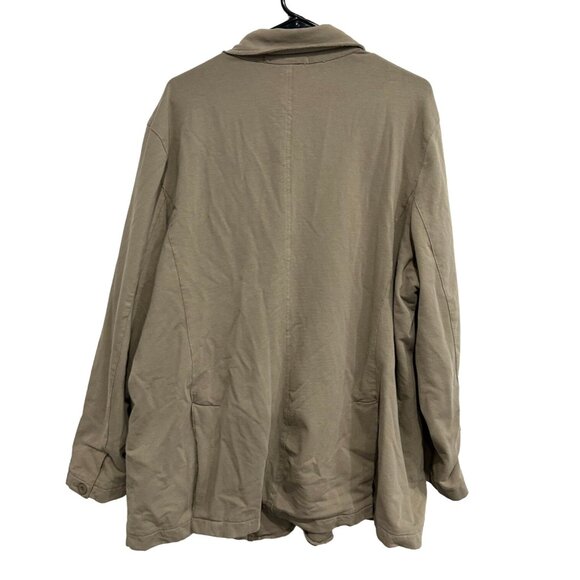 Peruvian Connection Womens Blazer Jacket XXL Neutral Khaki Cotton Spandex Blend - Picture 2 of 8